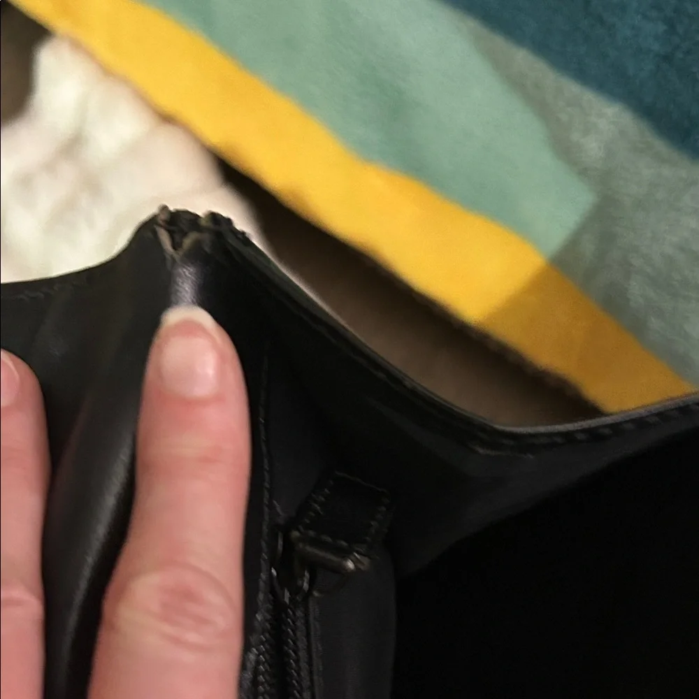 Gucci Black Nylon and Leather Combination Lock Briefcase